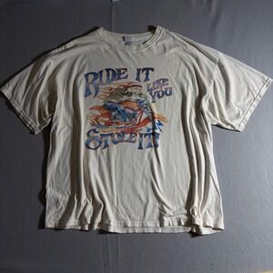 Delta Magnum Weight Red Rock Motorcycle Sedona AZ Skeleton Biker T-Shirt 2XL